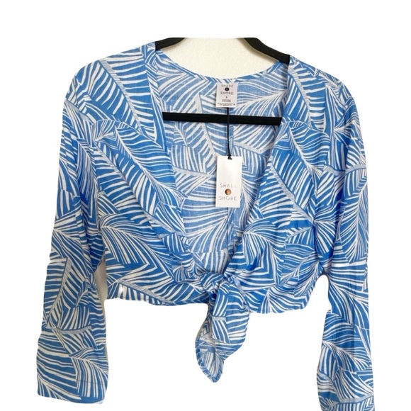 Shade & Shore Tops - Floral Front Tie Crop Top Shade & Shore Women’s Size S